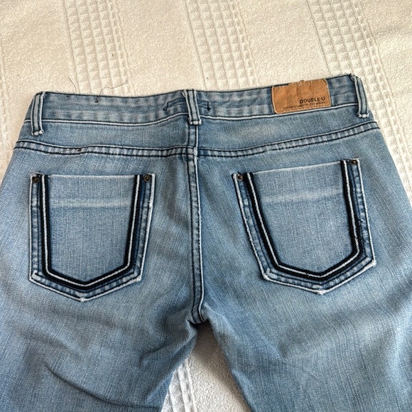 Blue Skinny Jeans with Contrast Stitching - Picture 3 of 7